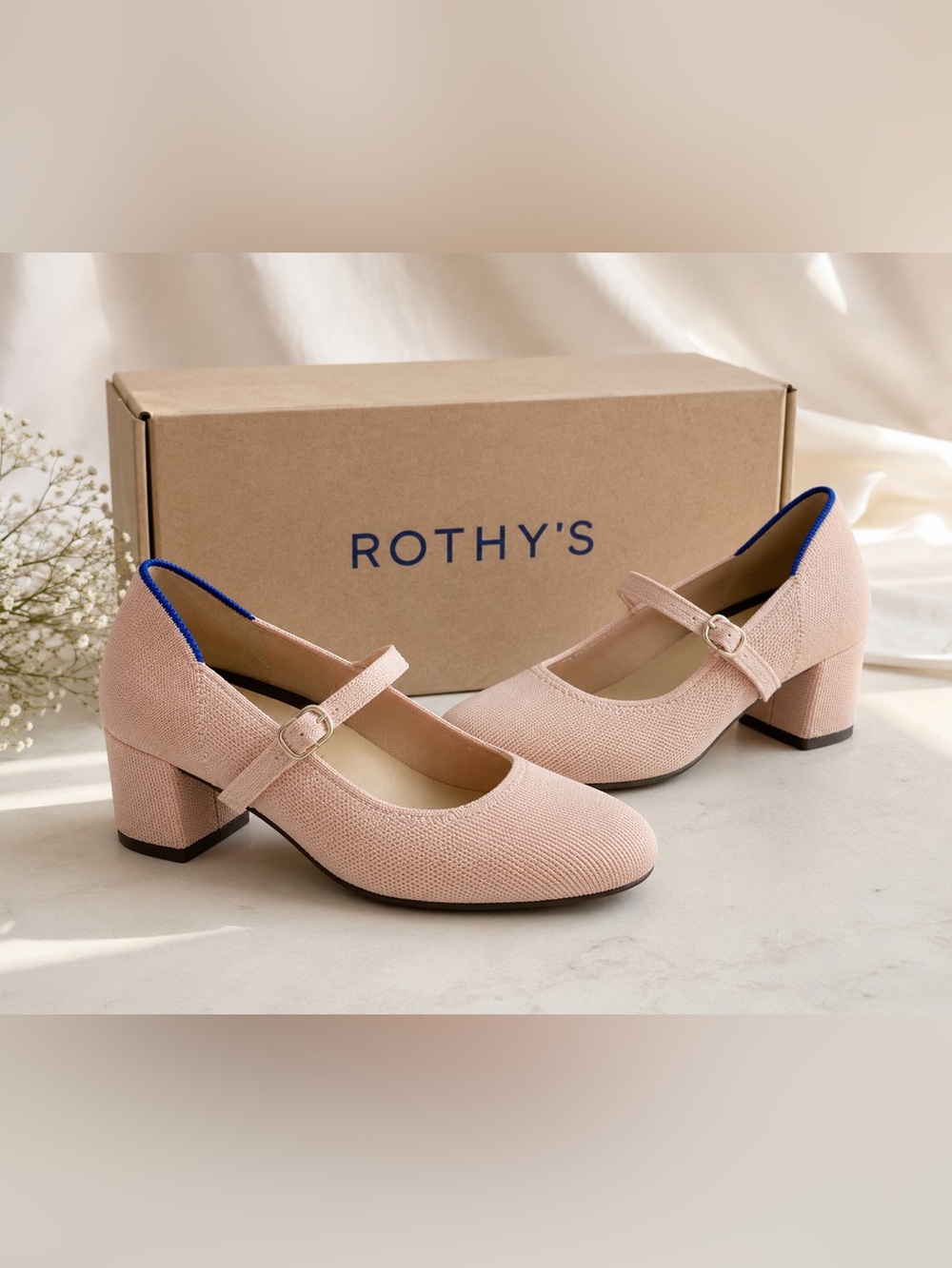 Love Blush/Dusty Pink Mary Jane Block Heel Pumps